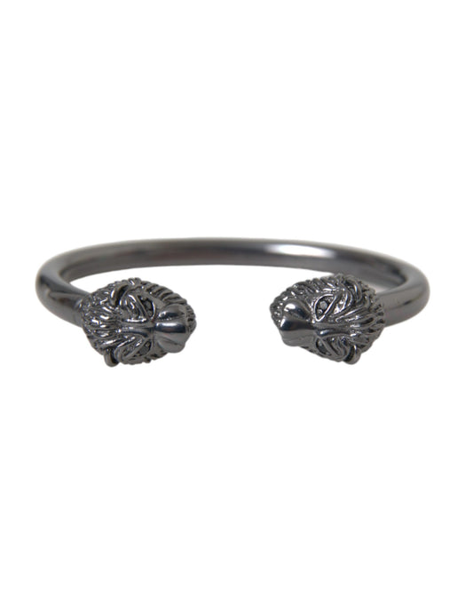 Nialaya Black Rhodium Lion Bangle Women