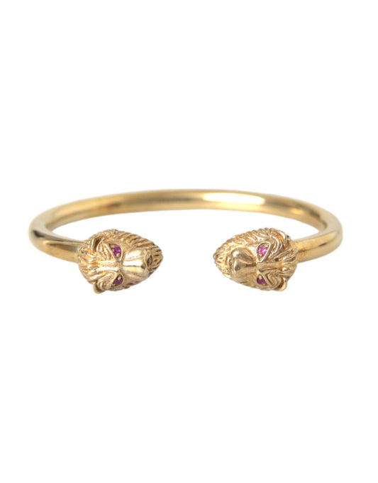 Nialaya Gold CZ Lion Bangle Rannekoru naisille