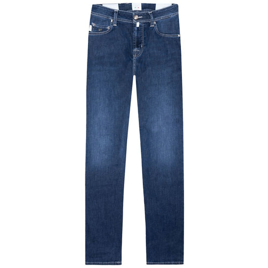 Tramarossa Blaue Baumwolle Herrenjeans