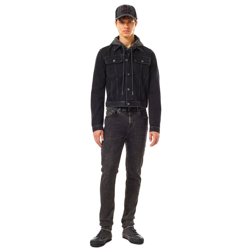 Diesel Black Cotton Jeans &amp; Pants