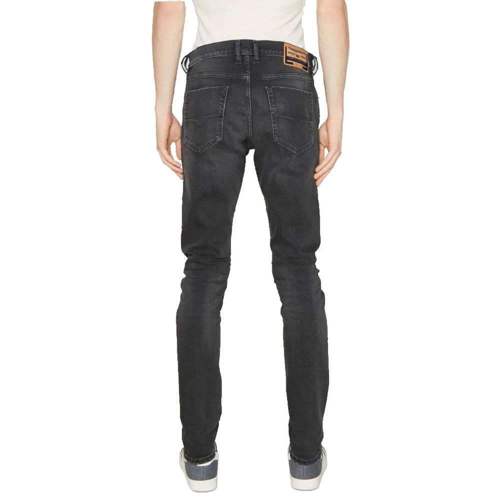 Diesel Black Cotton Jeans &amp; Pants