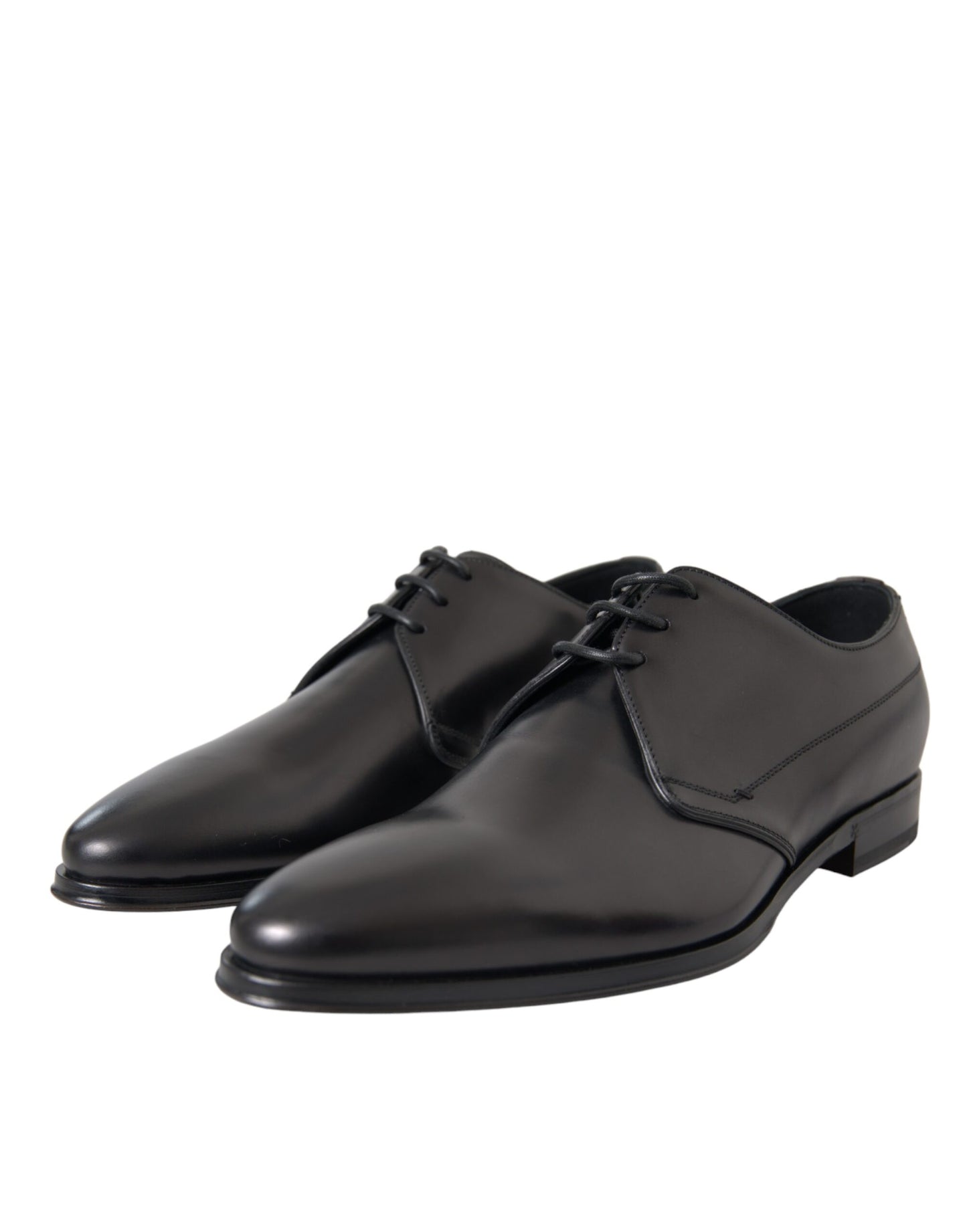 Dolce & Gabbana Schwarz Leder Derby Formal Kleid Männer Schuhe