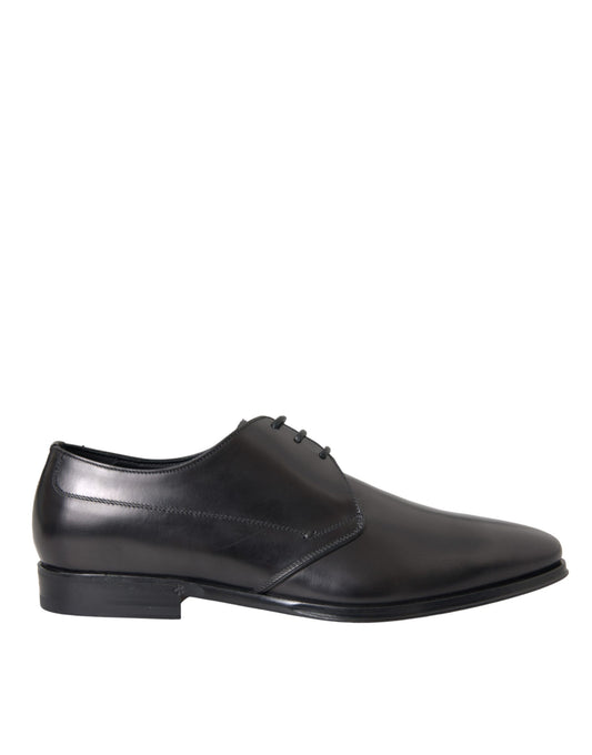 Dolce & Gabbana Schwarz Leder Derby Formal Kleid Männer Schuhe