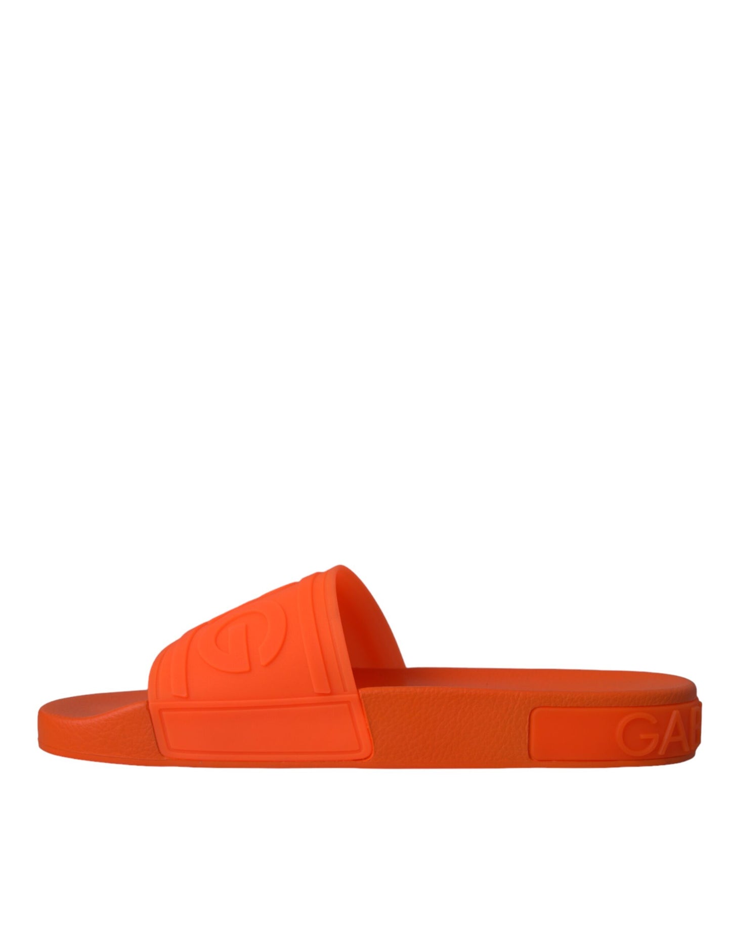 Dolce & Gabbana Orange Gummirutsche Sandalen Badeschuhe