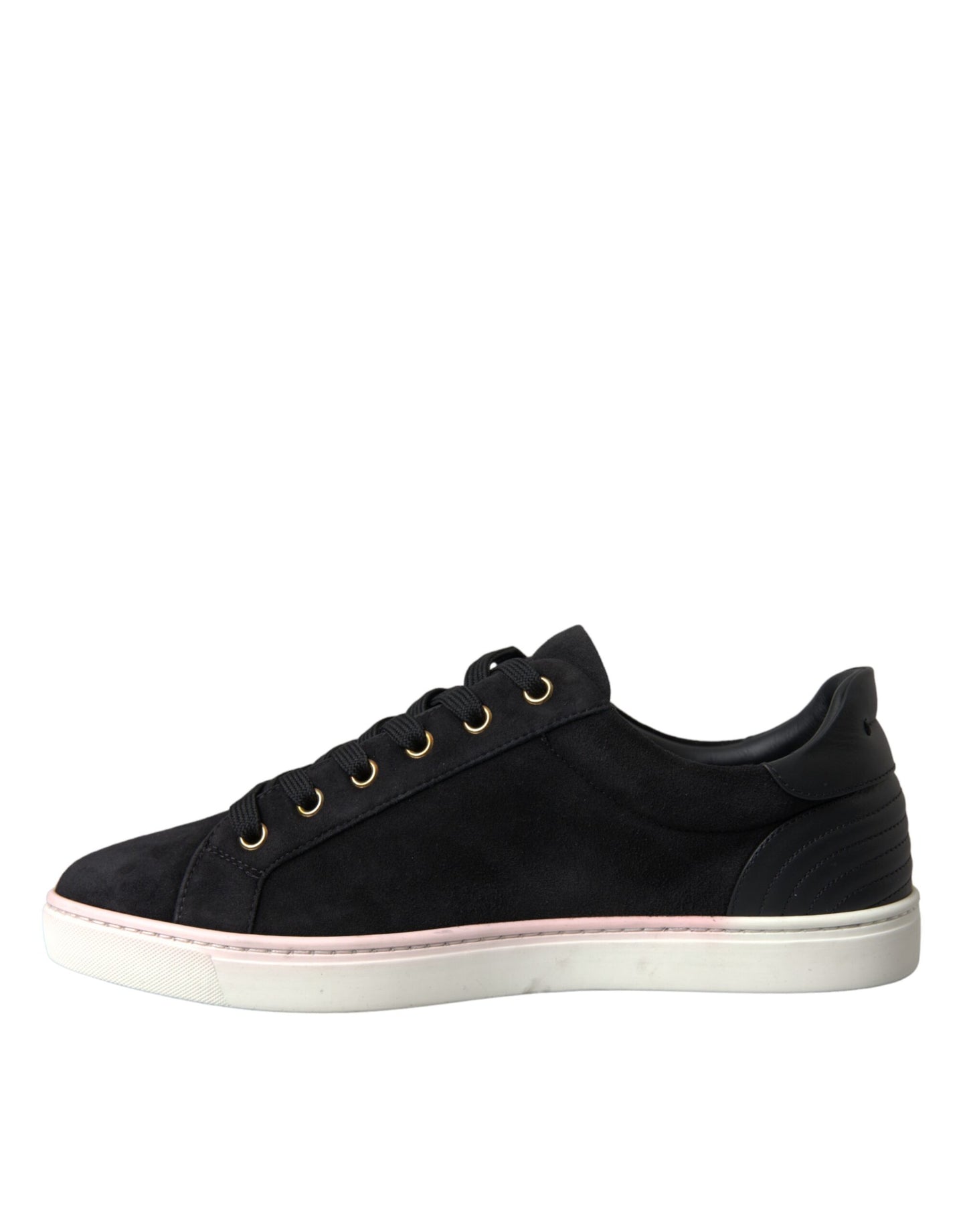 Dolce &amp; Gabbana Black Suede Men Low Top Sneakers Men Shoes