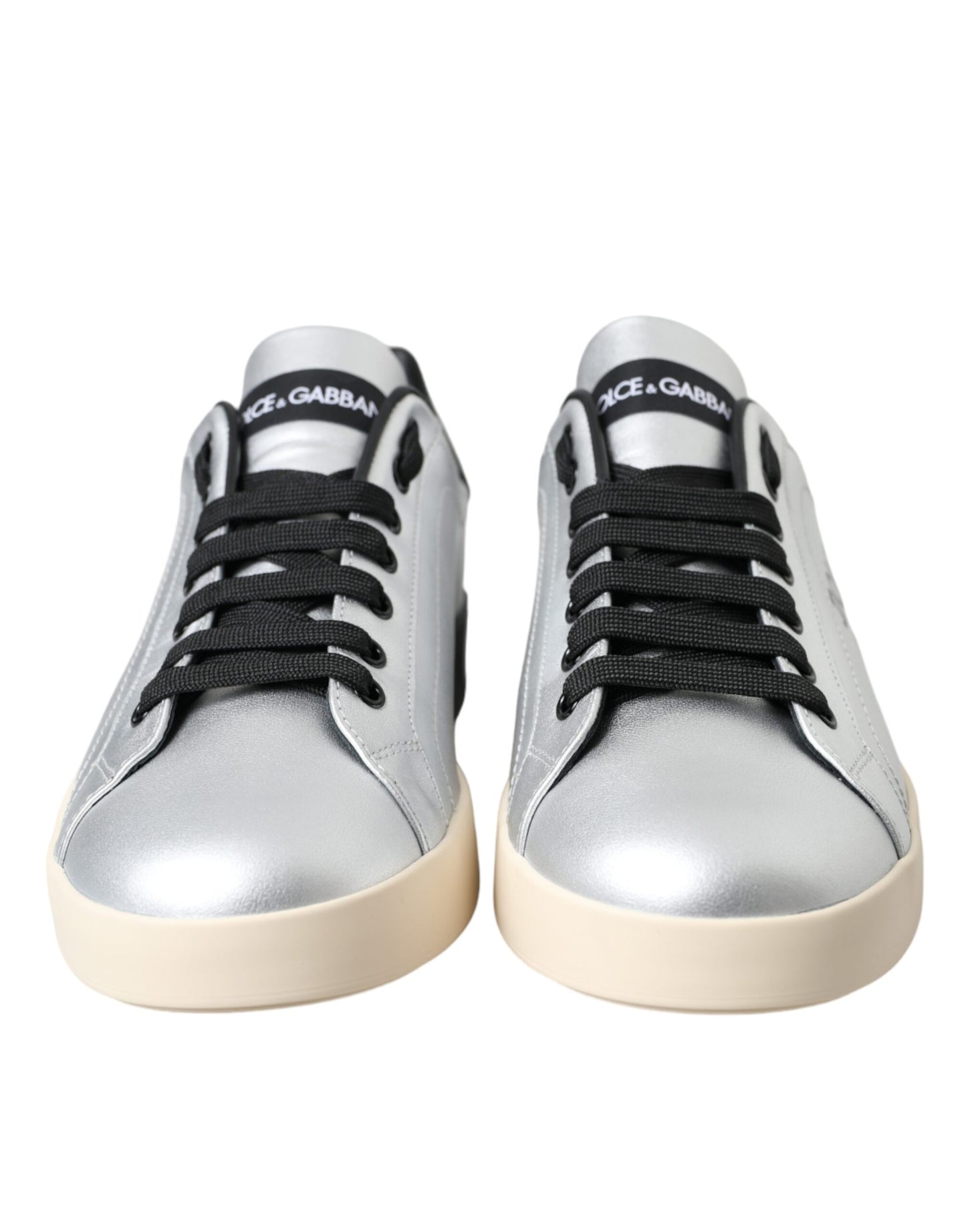 Dolce &amp; Gabbana hopea Portofino Calfskin Sneakers miesten kengät