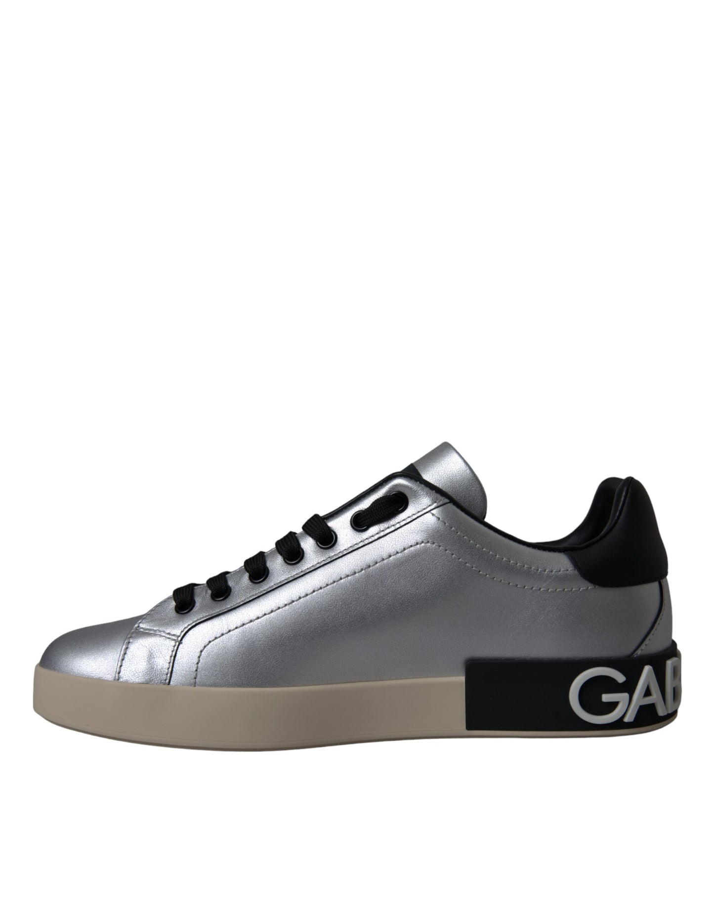 Dolce &amp; Gabbana hopea Portofino Calfskin Sneakers miesten kengät