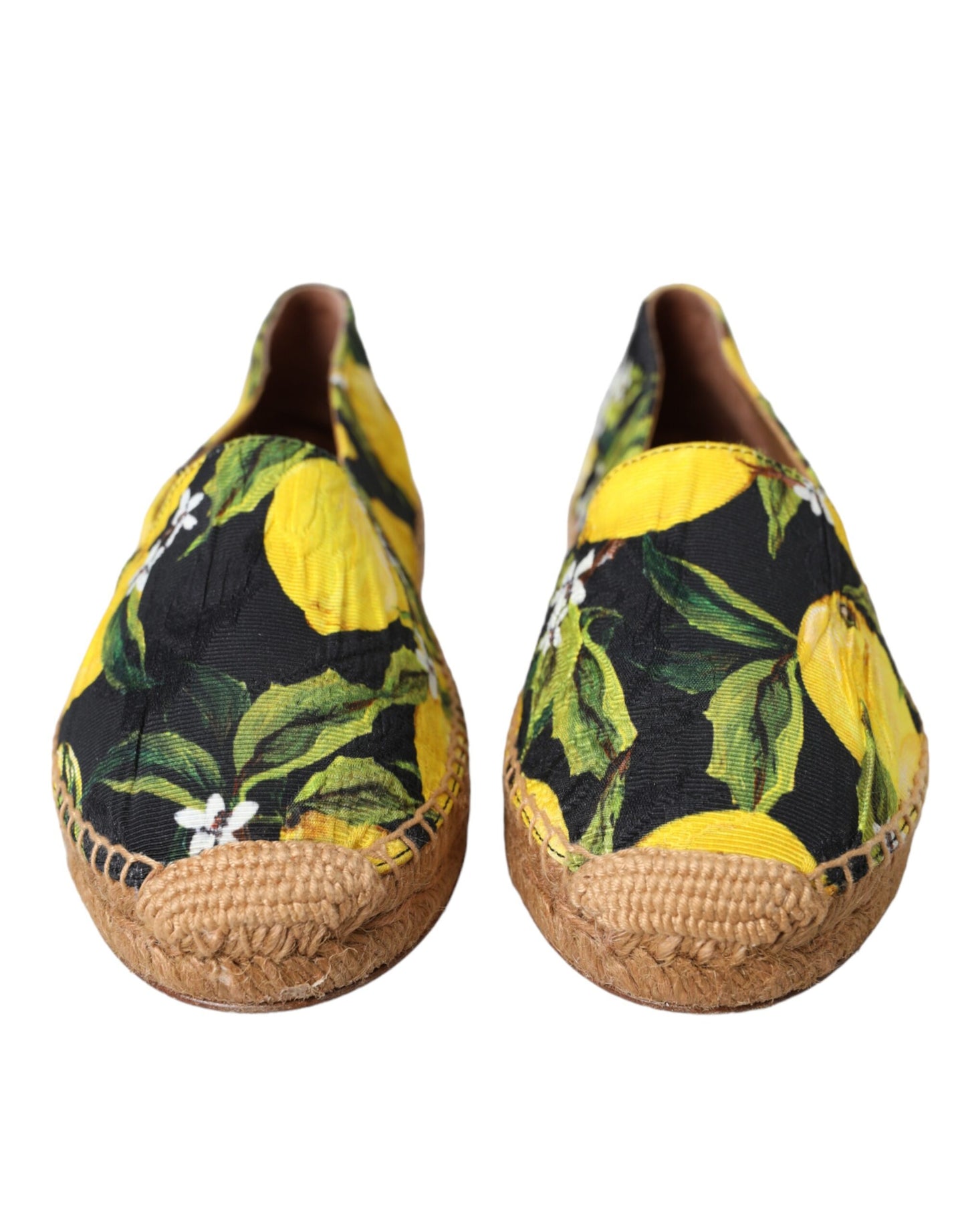 Dolce &amp; Gabbana Multicolor Lemon Slip On Espadrilles Shoes