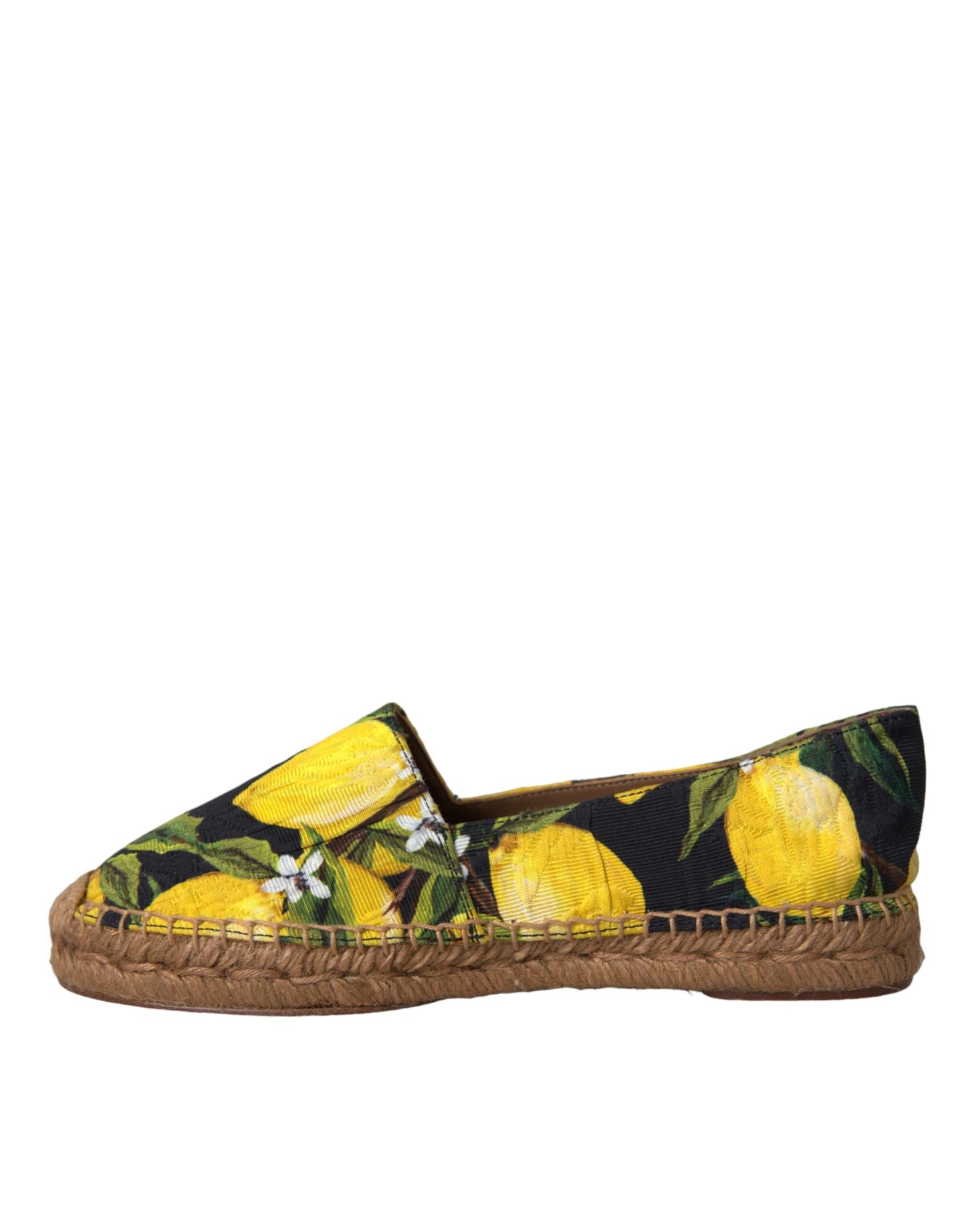 Dolce &amp; Gabbana Multicolor Lemon Slip On Espadrilles Shoes