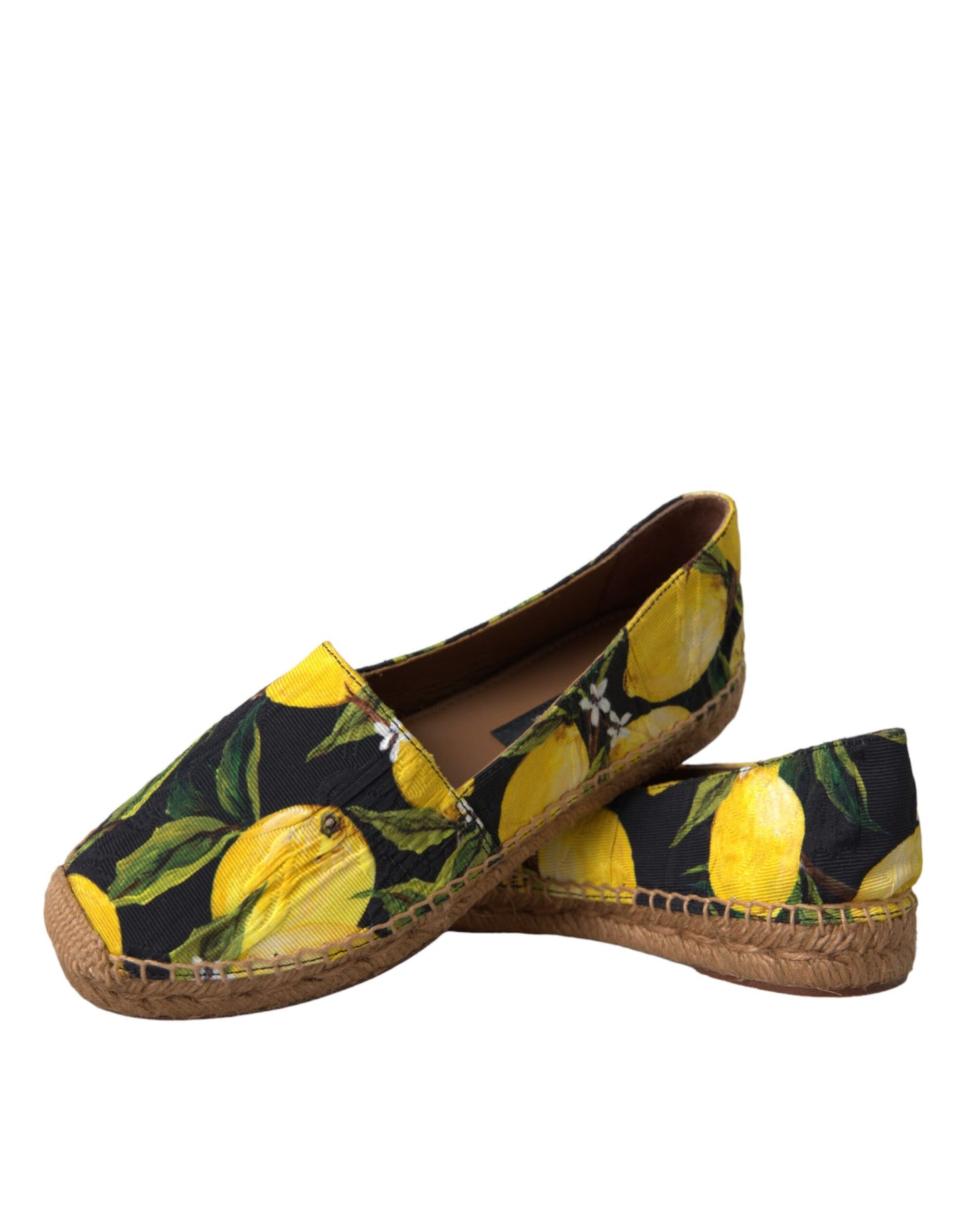 Dolce &amp; Gabbana Multicolor Lemon Slip On Espadrilles Shoes