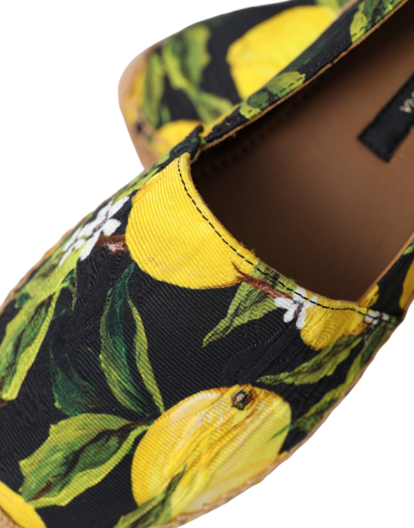 Dolce &amp; Gabbana Multicolor Lemon Slip On Espadrilles Shoes