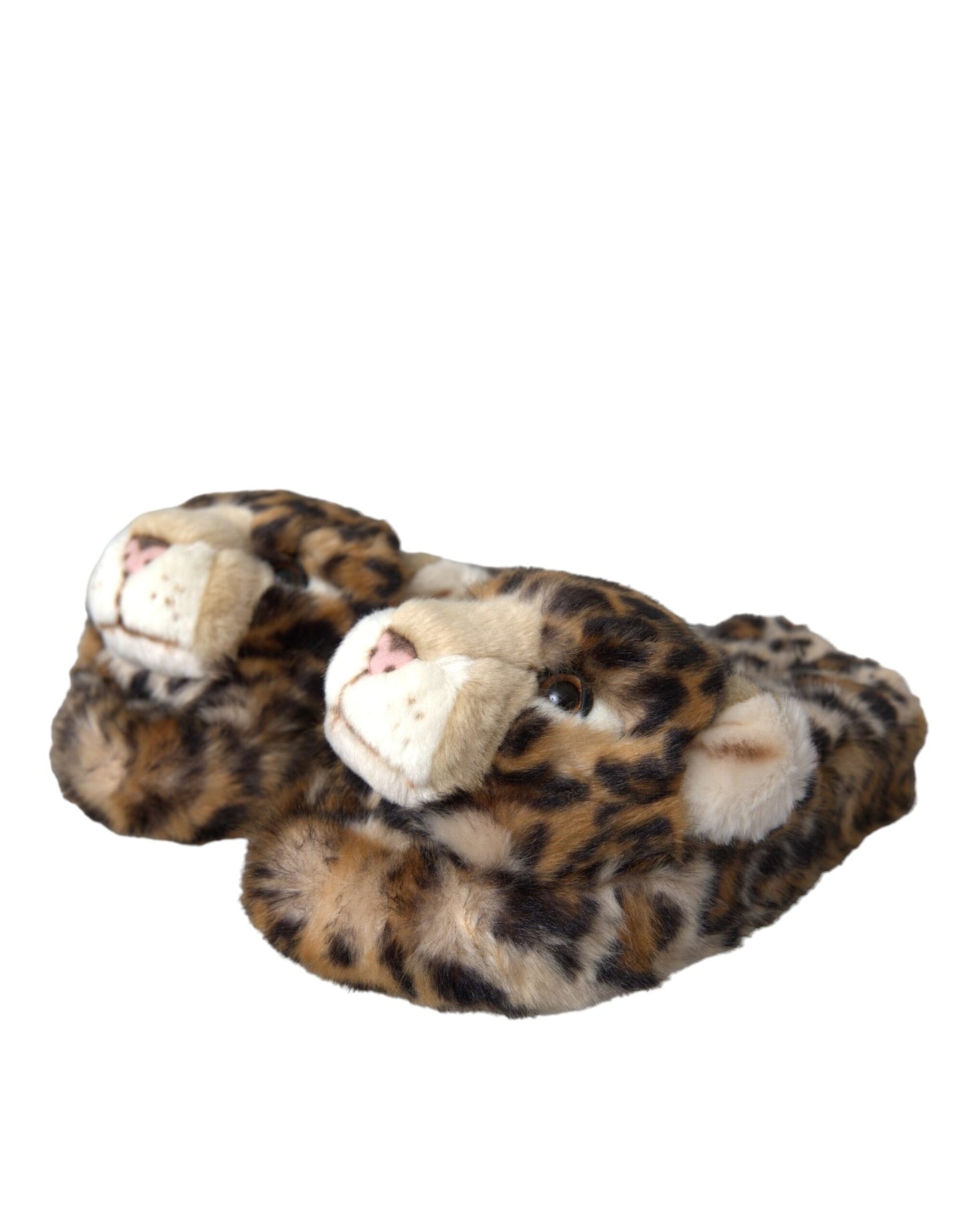 Dolce &amp; Gabbana Brown Tiger Slippers Flat Sandals -kengät