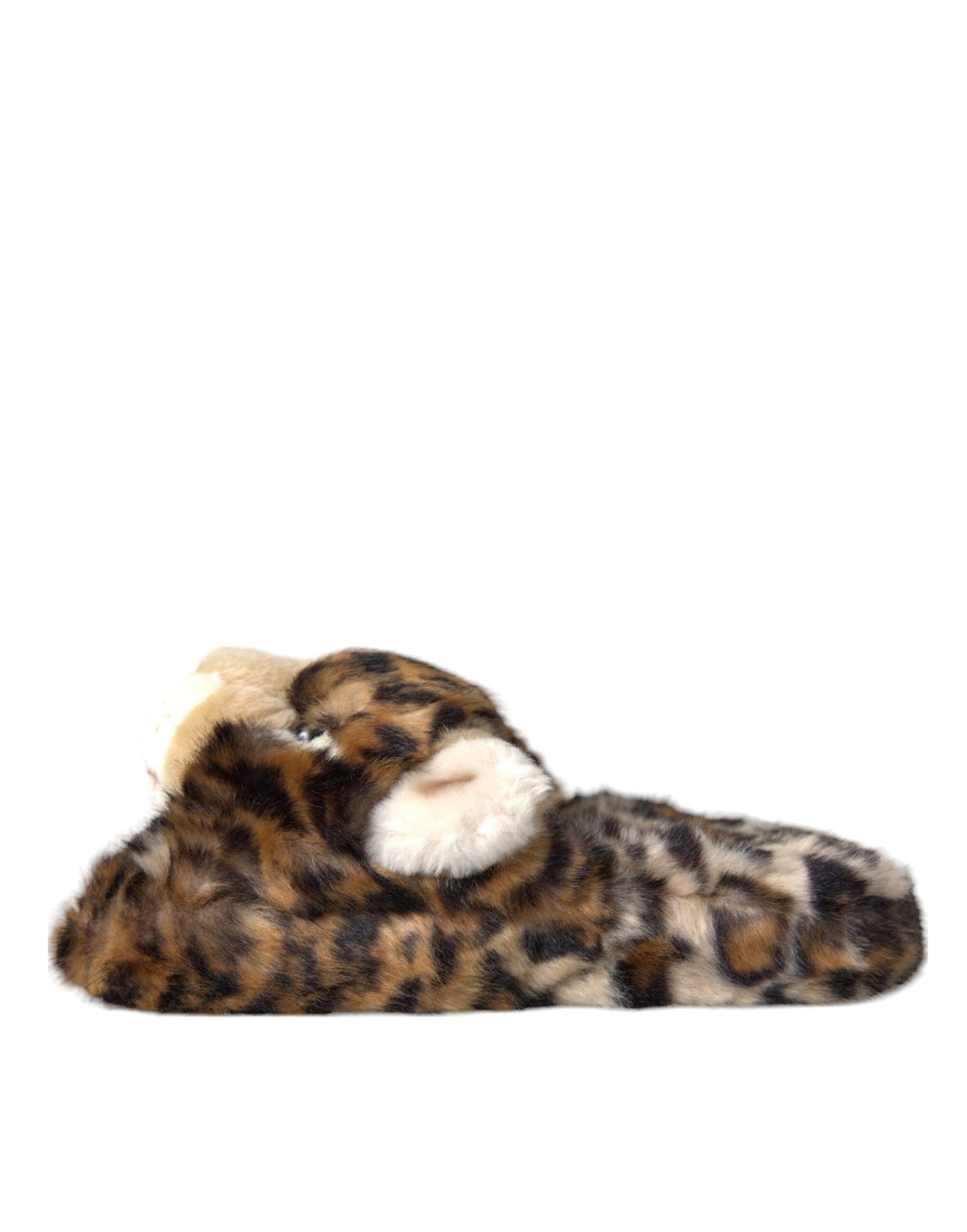 Dolce &amp; Gabbana Brown Tiger Slippers Flat Sandals -kengät