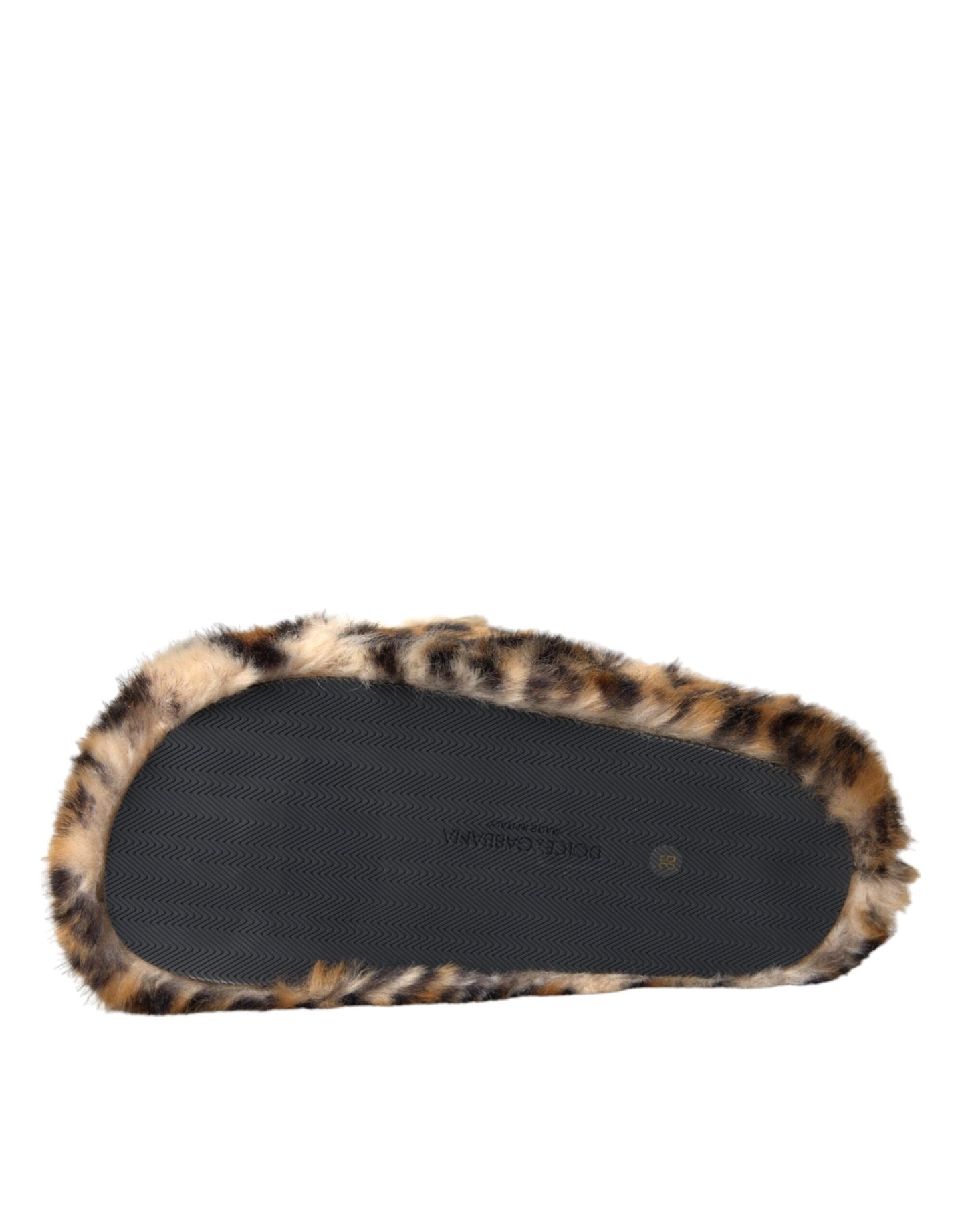 Dolce &amp; Gabbana Brown Tiger Slippers Flat Sandals -kengät