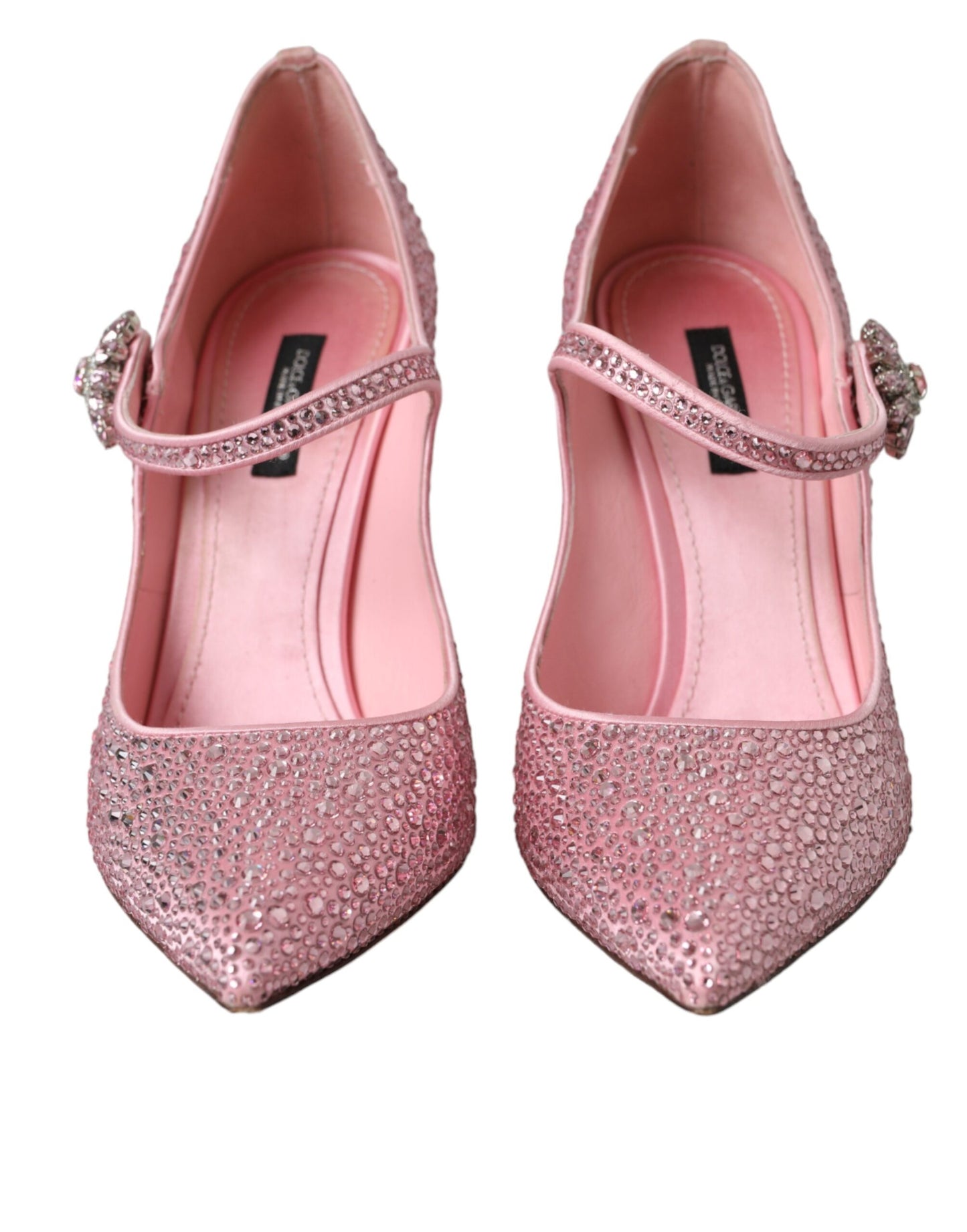 Dolce &amp; Gabbana Pink Rhinestone Crystal Heels Pumps -kengät