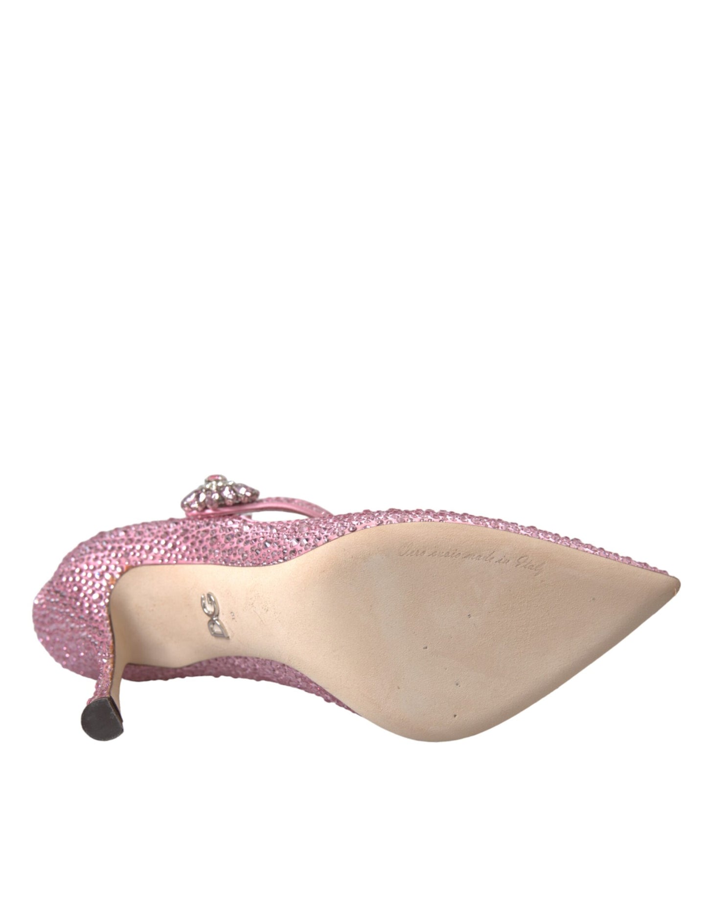 Dolce &amp; Gabbana Pink Rhinestone Crystal Heels Pumps -kengät