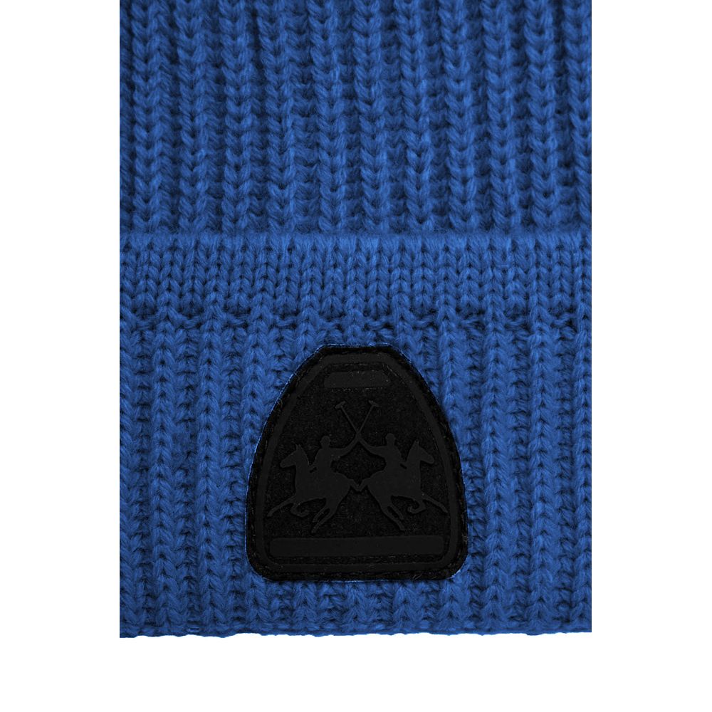 La Martina Hellblau Acryl Männer Beanie