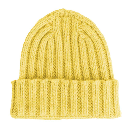 Made in Italy Yellow Cashmere Hats &amp; Caps