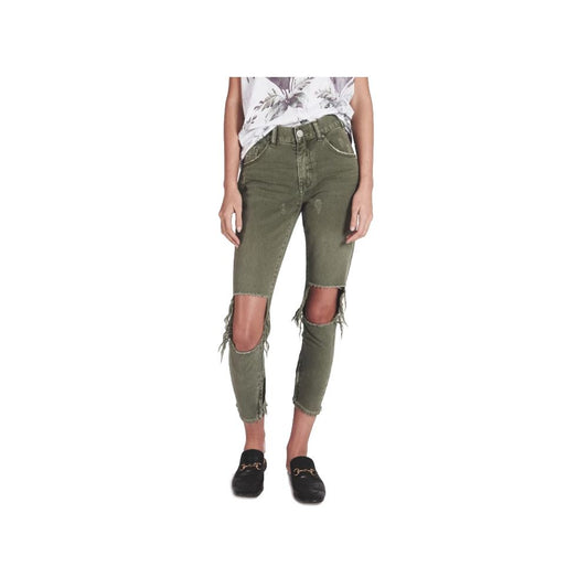 One Teaspoon Green Cotton Jeans &amp; Trousers