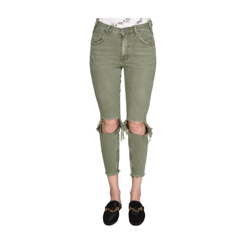 One Teaspoon Grüne Baumwolljeans & Hose