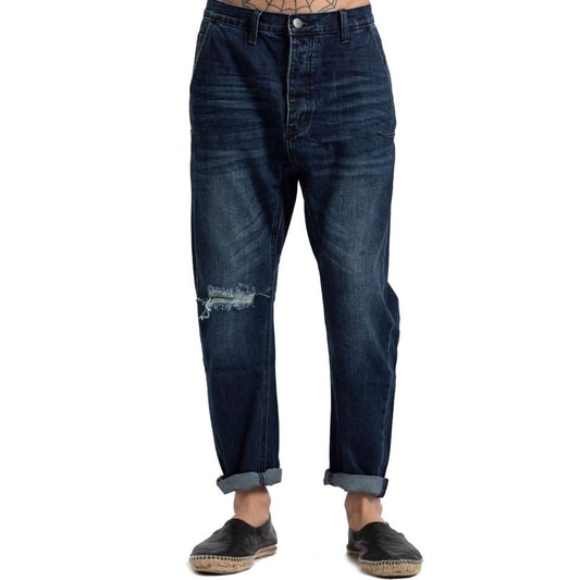 One Teaspoon Blue Cotton Men Jeans