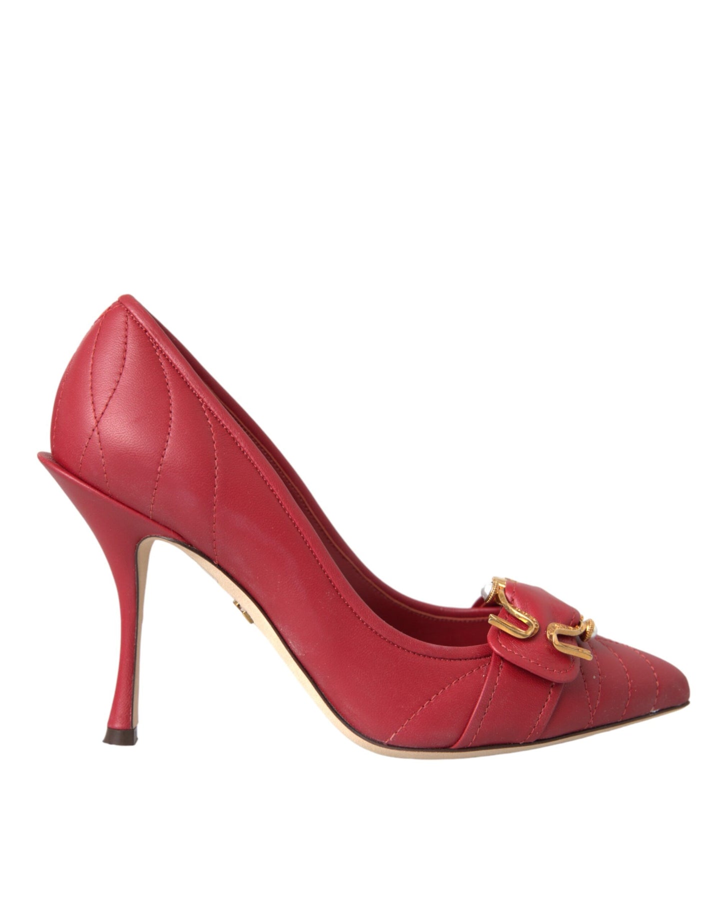 Dolce &amp; Gabbana Red Devotion Leather Heels Pumps -kengät