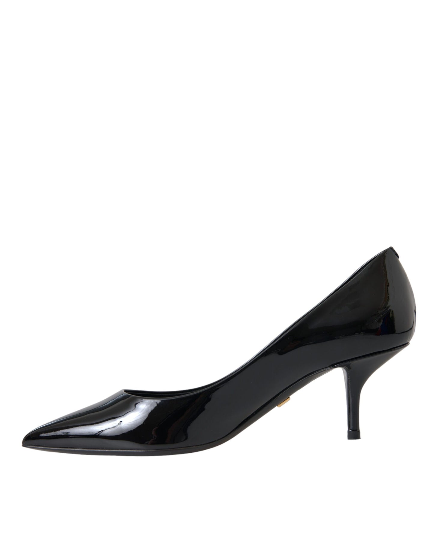 Dolce &amp; Gabbana Black Patent Leather Heels Pumps -kengät