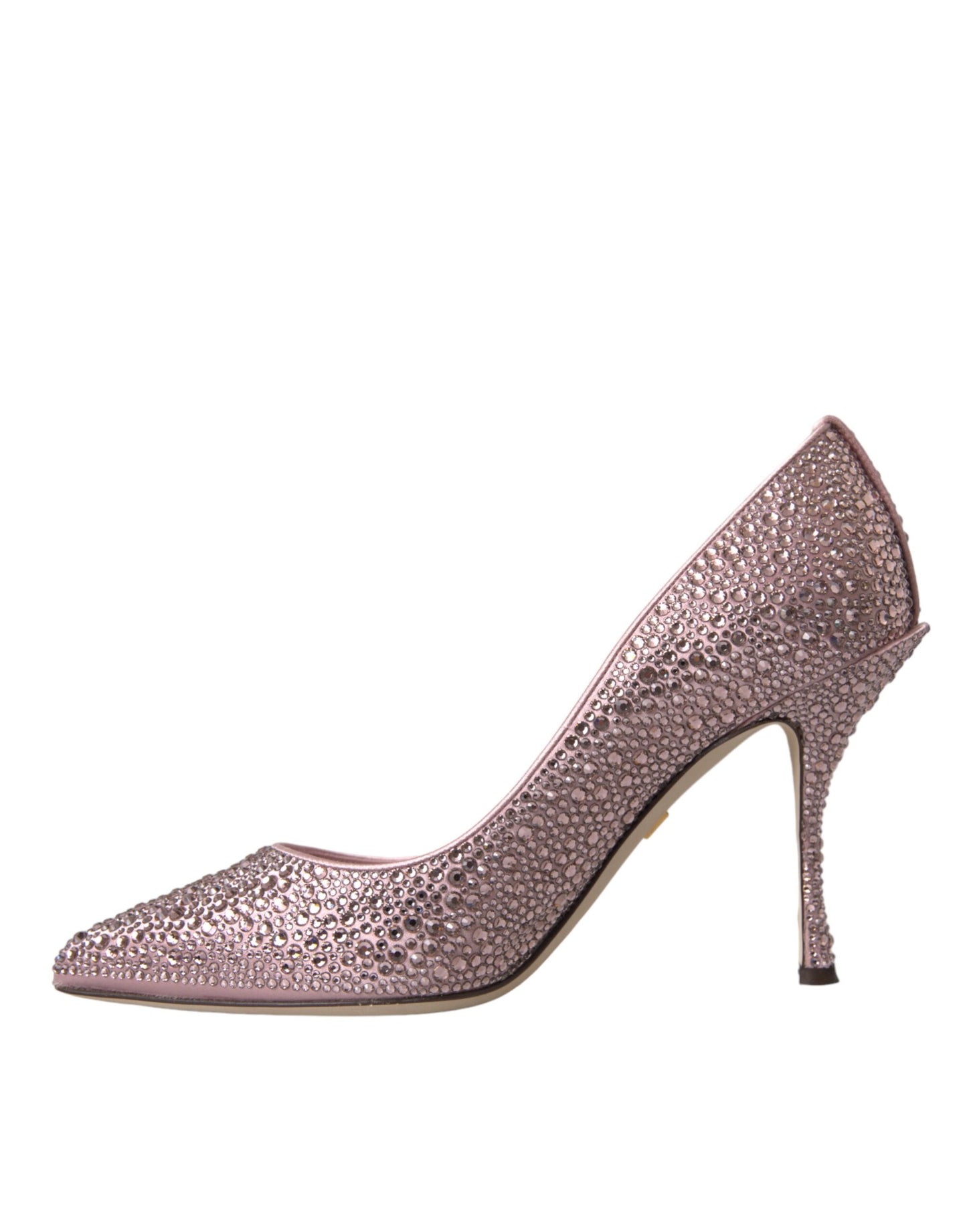 Dolce &amp; Gabbana Pink Rhinestone Crystal Heels Pumps Shoes