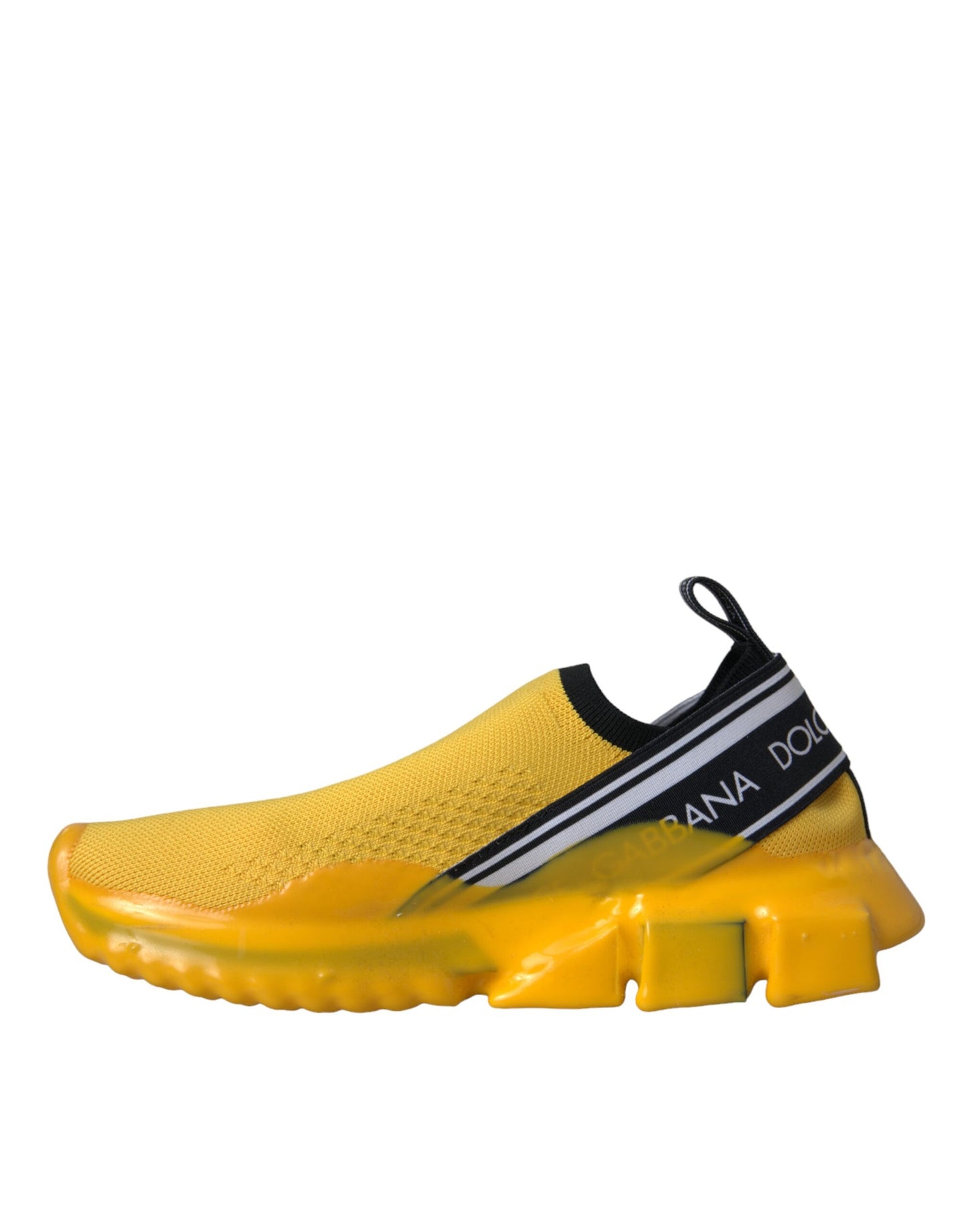 Dolce &amp; Gabbana Yellow Sorrento Slip On Sneakers Women Shoes