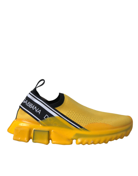 Dolce &amp; Gabbana Yellow Sorrento Slip On Sneakers naisten kengät