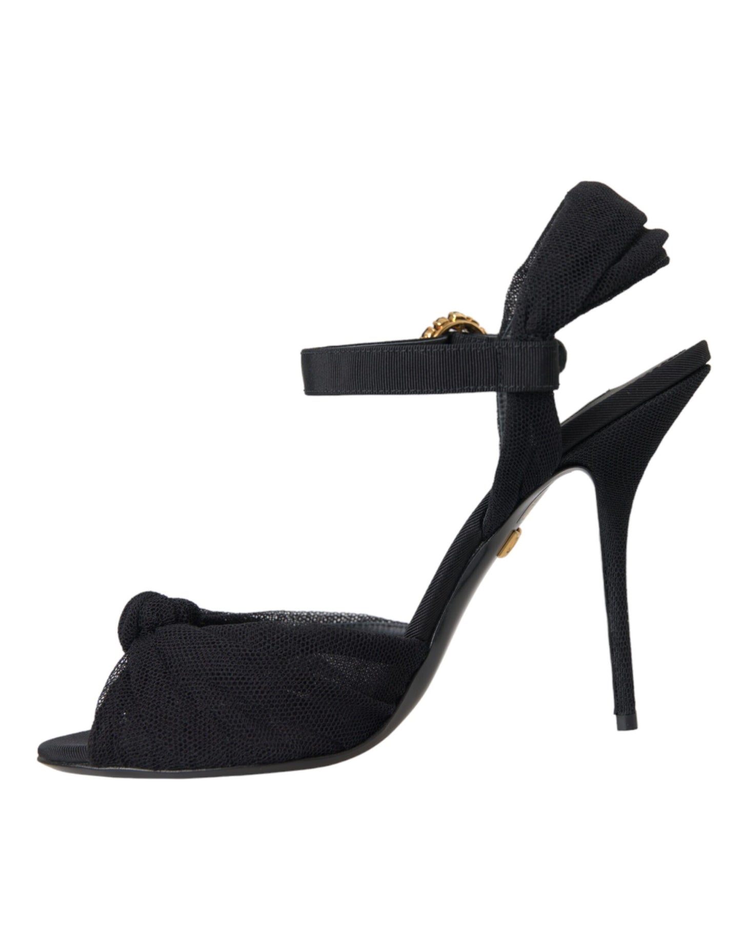 Dolce &amp; Gabbana Black Suede Crystals Keira Sandals -kengät