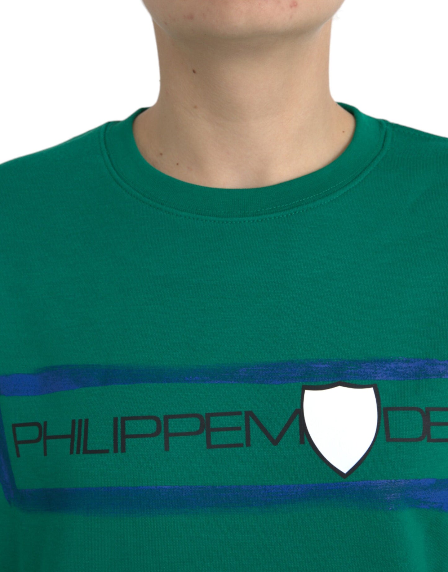 Philippe Model Green Cotton Logo pitkähihainen villapaita