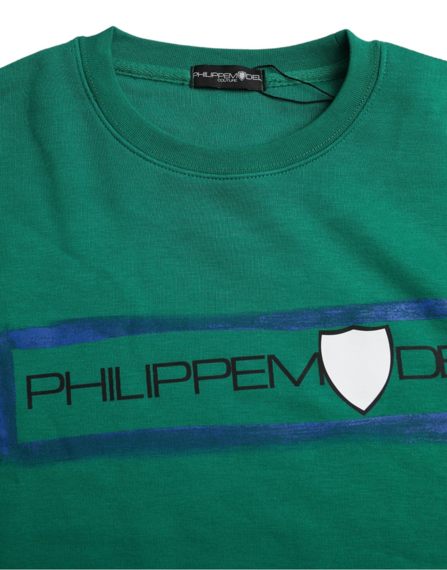 Philippe Model Green Cotton Logo pitkähihainen villapaita