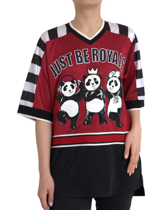 Dolce &amp; Gabbana Royals Multicolor Panda T-paita plus-kokoisena