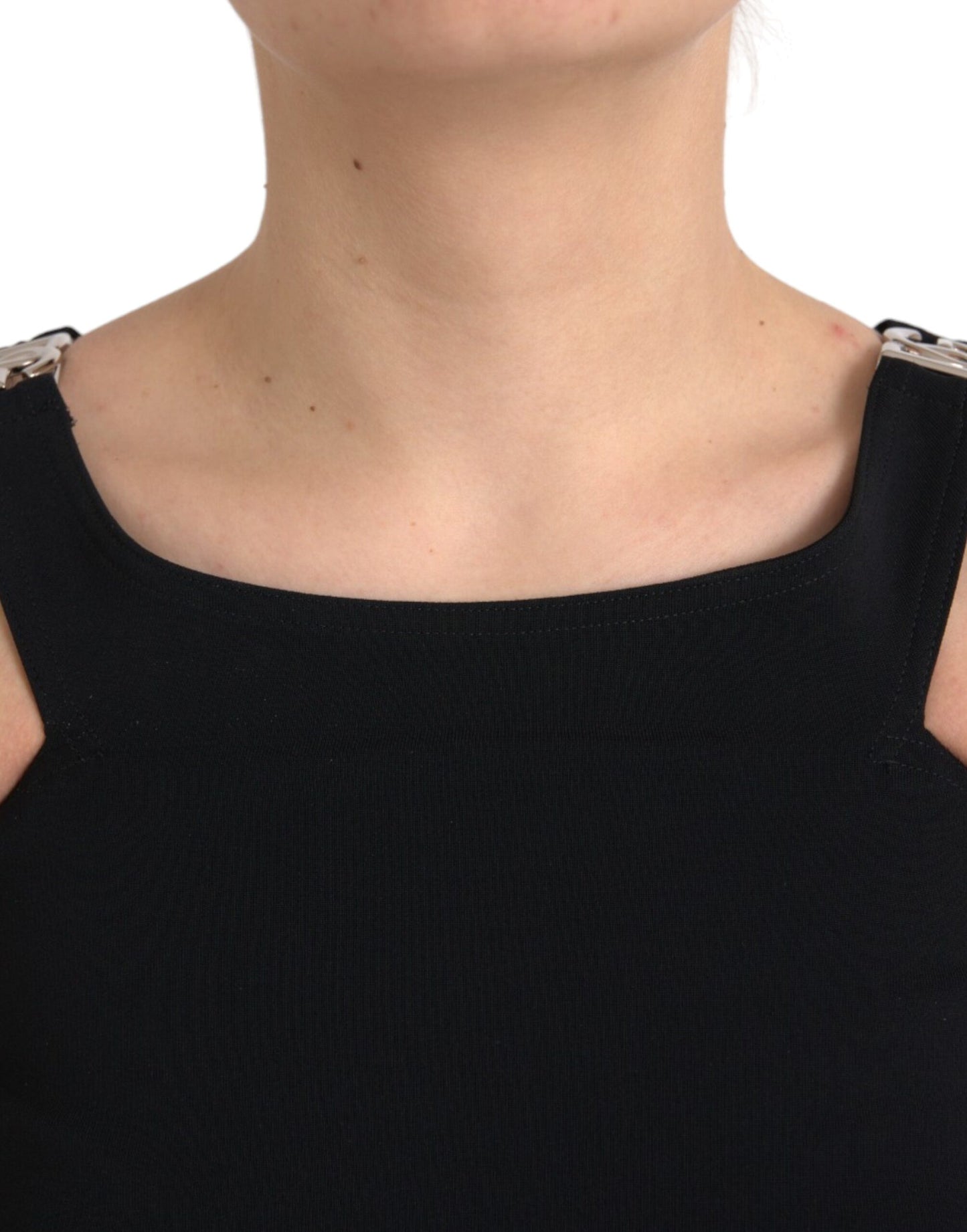 Dolce &amp; Gabbana Black Sleeveless Round Neck Tank Top