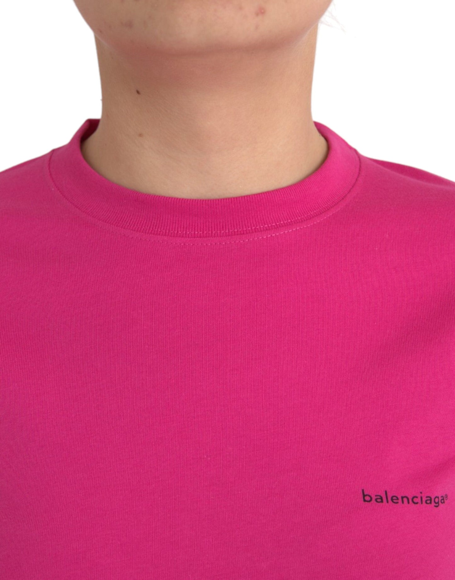 Balenciaga Rosa Baumwolle Rundhalsausschnitt Kurzarm-T-Shirt