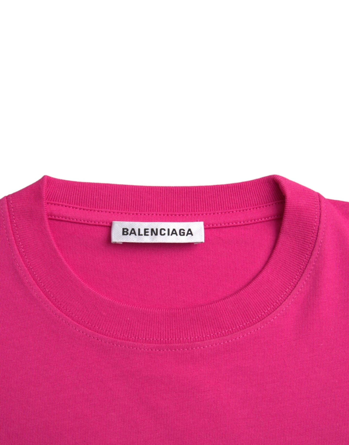 Balenciaga Rosa Baumwolle Rundhalsausschnitt Kurzarm-T-Shirt