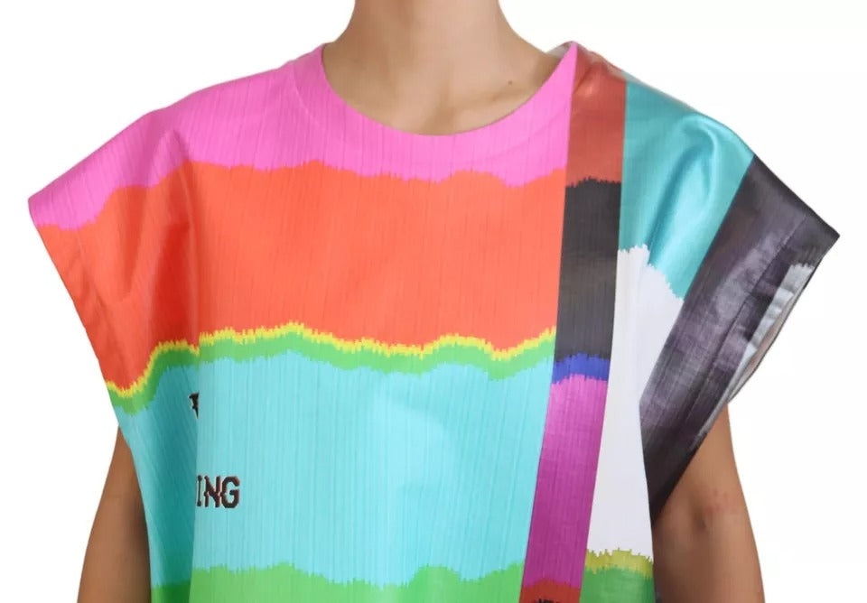 Dolce & Gabbana Multicolor TV Glitch Print Bluse Lässiges Oberteil