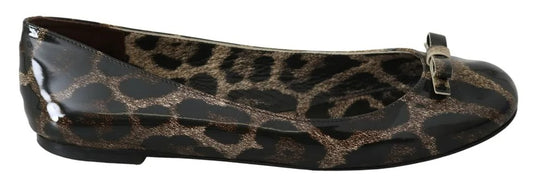 Dolce &amp; Gabbana Ruskeat Leopard Ballerina Flats nahkakengät