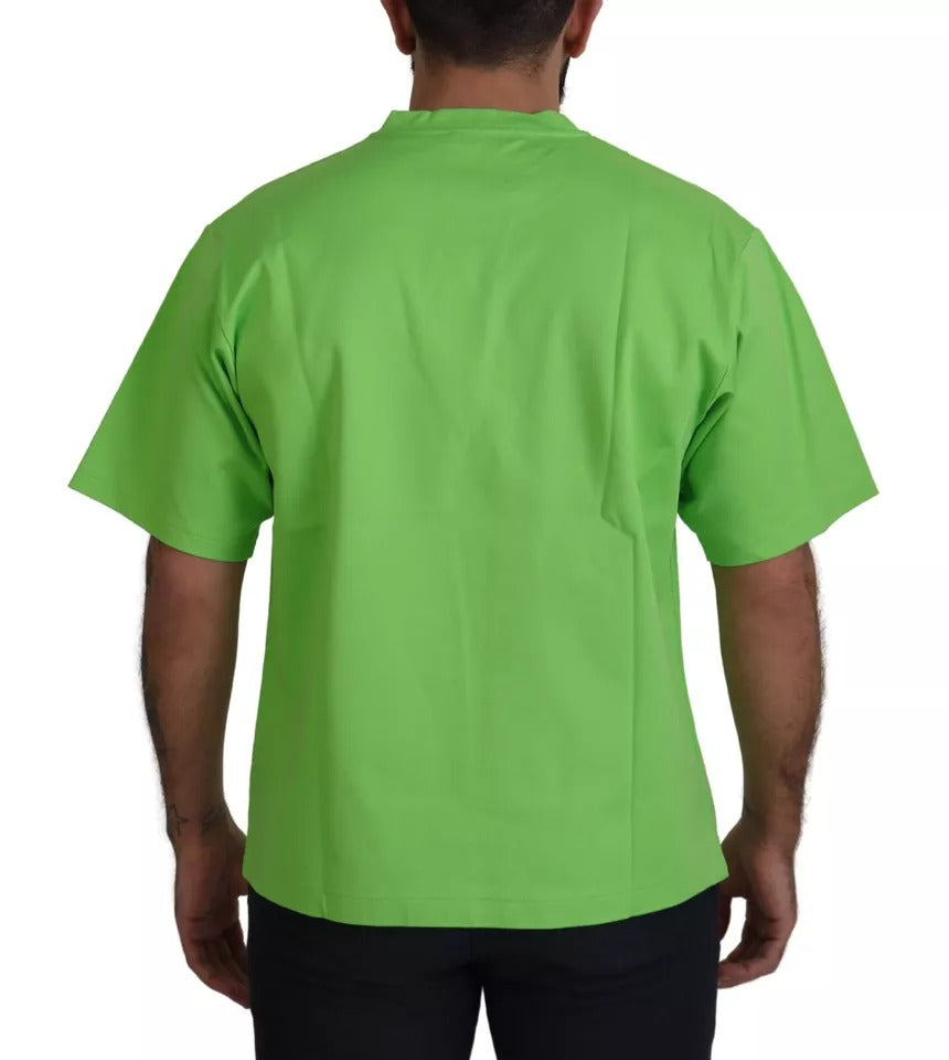 Dolce &amp; Gabbana Green Cotton T-Shirt DG CHANNEL Top