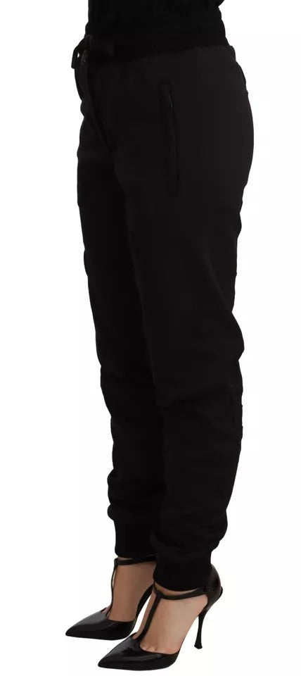 Dolce &amp; Gabbana Black Jogger Women Polyester Pants