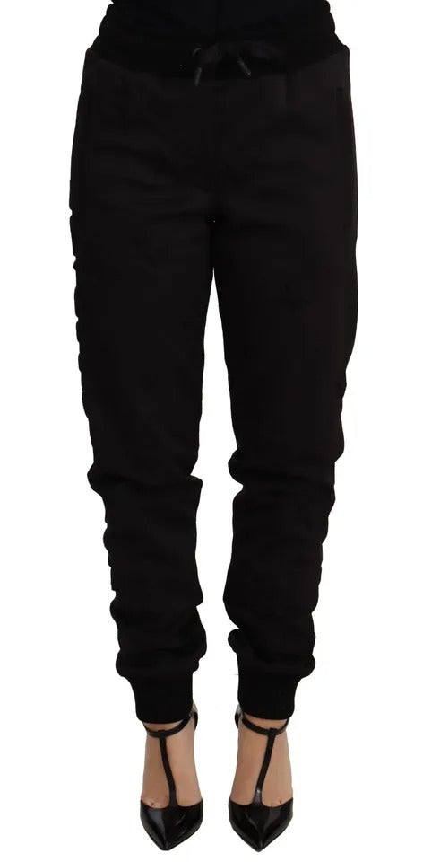 Dolce &amp; Gabbana Black Jogger naisten polyesterihousut