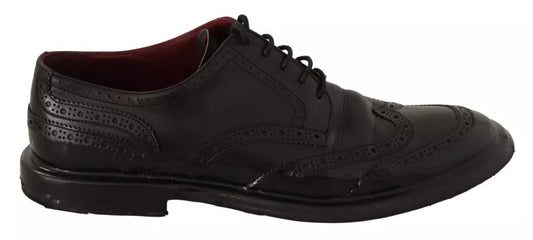 Dolce &amp; Gabbana mustat nahkaiset Brogue Oxford -mekkokengät