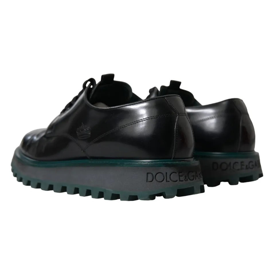 Dolce & Gabbana Schwarze Leder Derby-Schuhe für formelle Anlässe