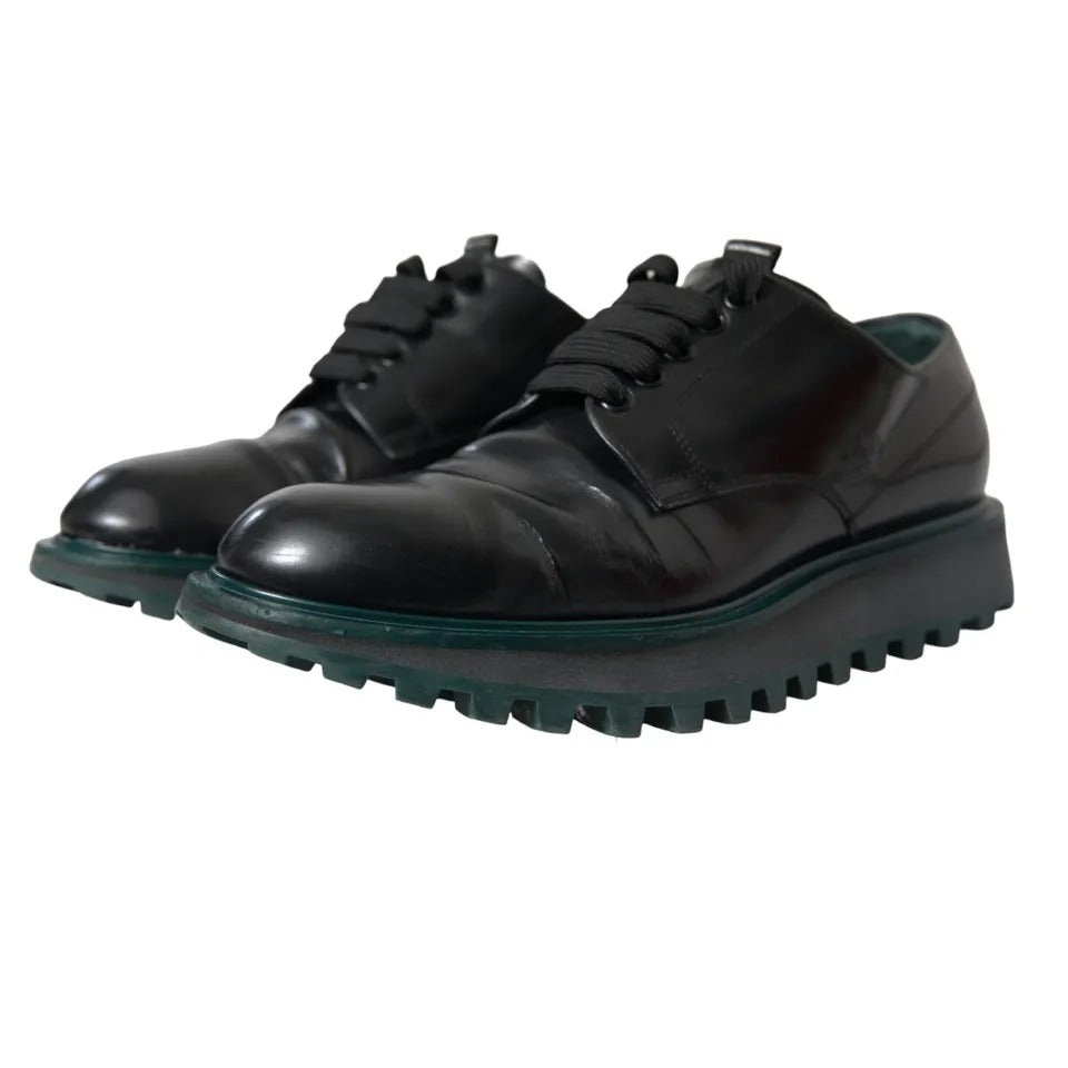 Dolce & Gabbana Schwarze Leder Derby-Schuhe für formelle Anlässe