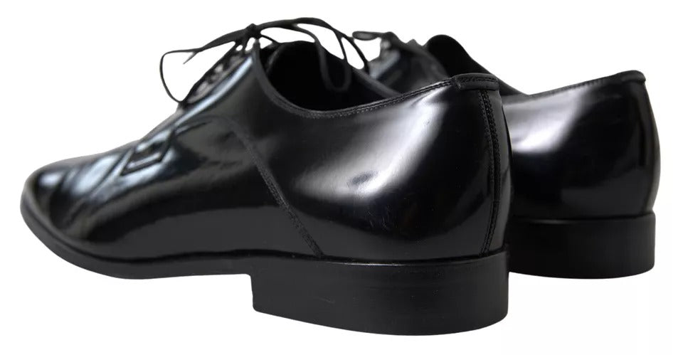 Dolce & Gabbana Formelle Anzugschuhe aus poliertem Leder, schwarz