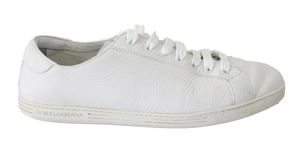 Dolce &amp; Gabbana White Saint Tropez Lace Up Miesten tennarit Miesten kengät