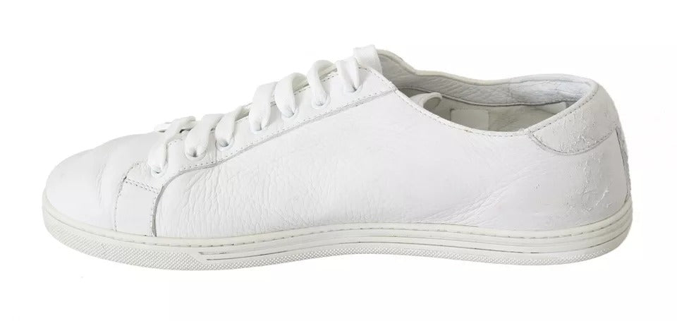 Dolce &amp; Gabbana White Saint Tropez Lace Up Miesten tennarit Miesten kengät