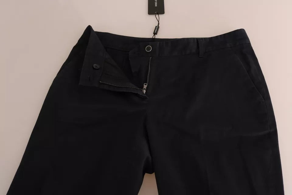 Dolce &amp; Gabbana Black Cotton Capri Pants