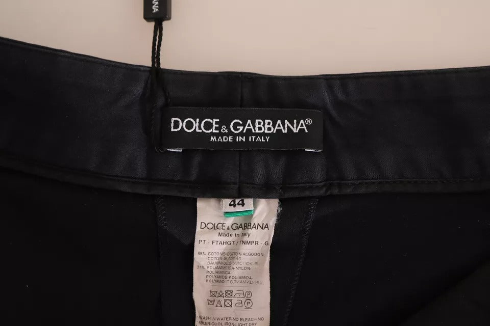 Dolce &amp; Gabbana Black Cotton Capri Pants